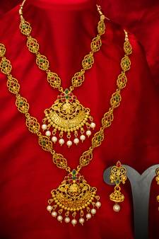 multicolor Traditinal Gold Plated Alloy Necklace