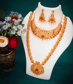 multicolor Traditinal Gold Plated Alloy Necklace