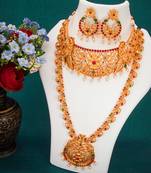 multicolor Traditinal Gold Plated Alloy Necklace