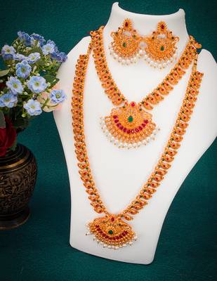 multicolor Traditinal Gold Plated Alloy Necklace 1
