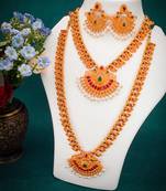 multicolor Traditinal Gold Plated Alloy Necklace