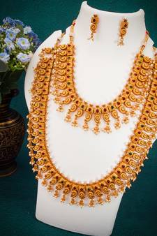 multicolor Traditinal Gold Plated Alloy Necklace