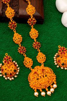 multicolor Traditinal Gold Plated Alloy Necklace