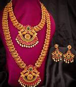 multicolor Traditinal Gold Plated Alloy Necklace