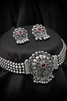 multicolor Traditinal Gold Plated Alloy Necklace