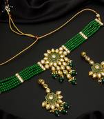 multicolor Traditinal Gold Plated Alloy Necklace