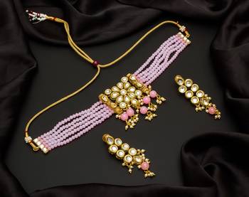 multicolor Traditinal Gold Plated Alloy Necklace 1