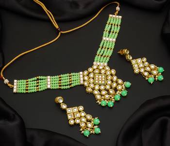 multicolor Traditinal Gold Plated Alloy Necklace 1