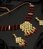 multicolor Traditinal Gold Plated Alloy Necklace