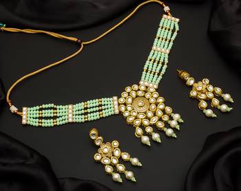 multicolor Traditinal Gold Plated Alloy Necklace 1