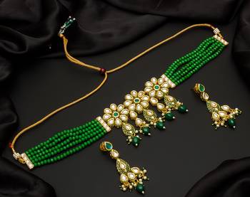multicolor Traditinal Gold Plated Alloy Necklace 1