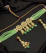 multicolor Traditinal Gold Plated Alloy Necklace