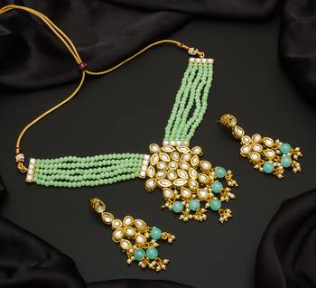 multicolor Traditinal Gold Plated Alloy Necklace 1