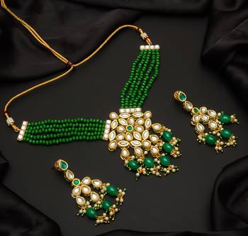 multicolor Traditinal Gold Plated Alloy Necklace 1
