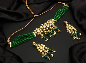 multicolor Traditinal Gold Plated Alloy Necklace 1