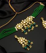 multicolor Traditinal Gold Plated Alloy Necklace