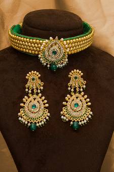 multicolor Traditinal Gold Plated Alloy Necklace