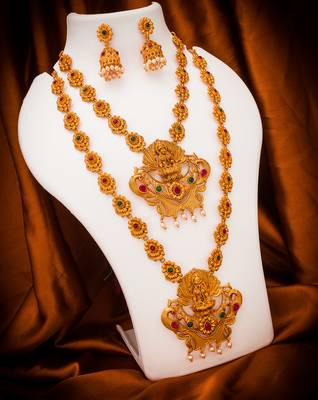 multicolor Traditinal Gold Plated Alloy Necklace 1