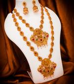 multicolor Traditinal Gold Plated Alloy Necklace