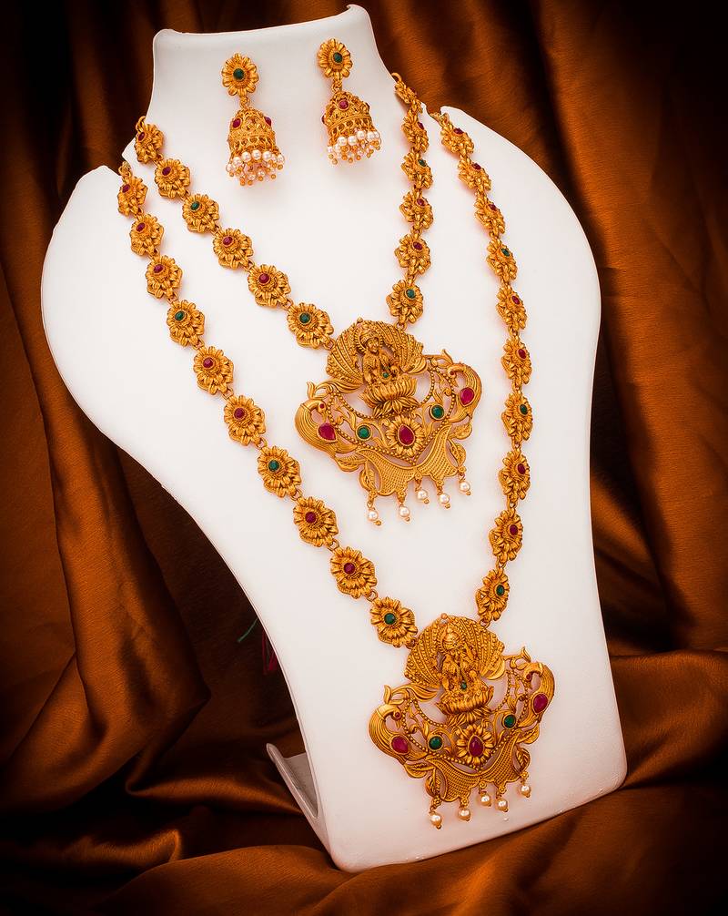 multicolor Traditinal Gold Plated Alloy Necklace