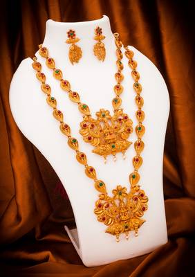 multicolor Traditinal Gold Plated Alloy Necklace 1