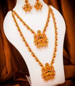 multicolor Traditinal Gold Plated Alloy Necklace