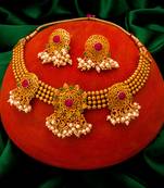 multicolor Traditinal Gold Plated Alloy Necklace