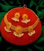 multicolor Traditinal Gold Plated Alloy Necklace