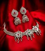 multicolor Traditinal silver Plated Alloy Necklace