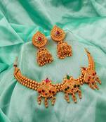 multicolor Traditinal Gold Plated Alloy Necklace