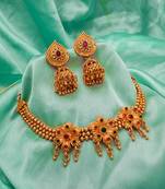 multicolor Traditinal Gold Plated Alloy Necklace