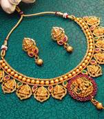 multicolor Traditinal Gold Plated Alloy Necklace