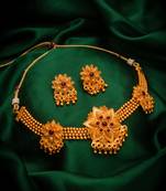 multicolor Traditinal Gold Plated Alloy Necklace