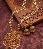 multicolor Traditinal Gold Plated Alloy Necklace