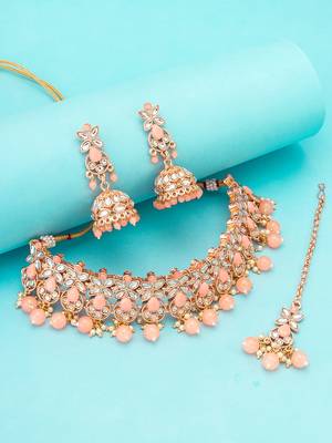 multicolor Traditinal Gold Plated Alloy Necklace 1