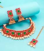 multicolor Traditinal Gold Plated Alloy Necklace