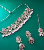 multicolor Traditinal Silver Plated Alloy Necklace