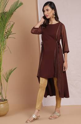 chocolate colour kurti design