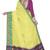 Yellow woven art silk saree with blouse