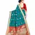 rama green banarasi silk woven saree with blouse