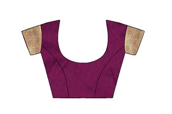 Purple woven art silk sarees saree with blouse 3