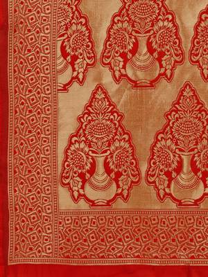Multicolor Woven Art Silk Saree With Blouse 4