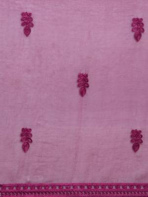 Magenta Chiffon Heavy Embroidered Dupatta 4