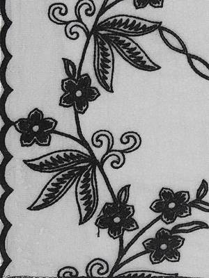 Black Net Embroidered Dupatta 4