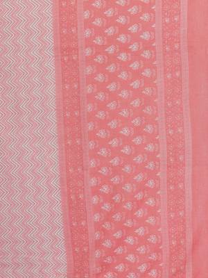 Vbuyz Women's Pink Embroidered Cotton Straight Stiched Kurta Pant With Dupatta Set 8