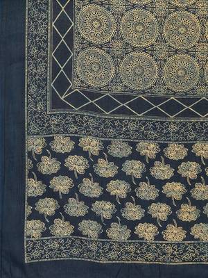 Vbuyz Women's Black Embroidered Cotton Straight Stitched Kurta Pant With Dupatta 9