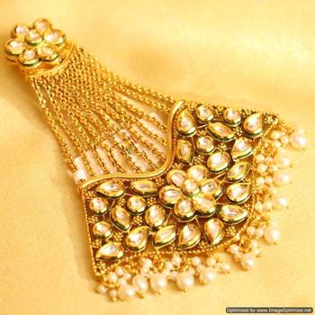 White Zircon   Maang-Tikka 1
