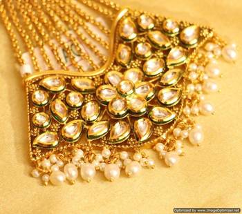 White Zircon   Maang-Tikka 2