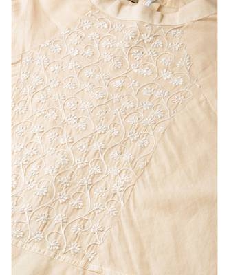 Ada Cotton cream embroidered chikankari sleeveless stitched Women short Kurti - A100076 5