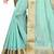 olive Cotton woven saree with blouse